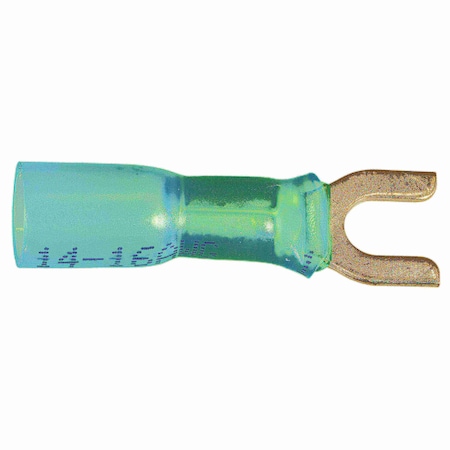 Midwest Fastener Fork Terminal, 14 AWG, Heat Shrink Insulated, 8 PK 67948